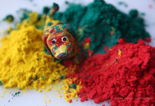 Gulal used in Holi is the powdered color mostly herbal