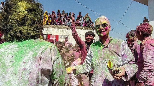 Holi is mostly a group celebration