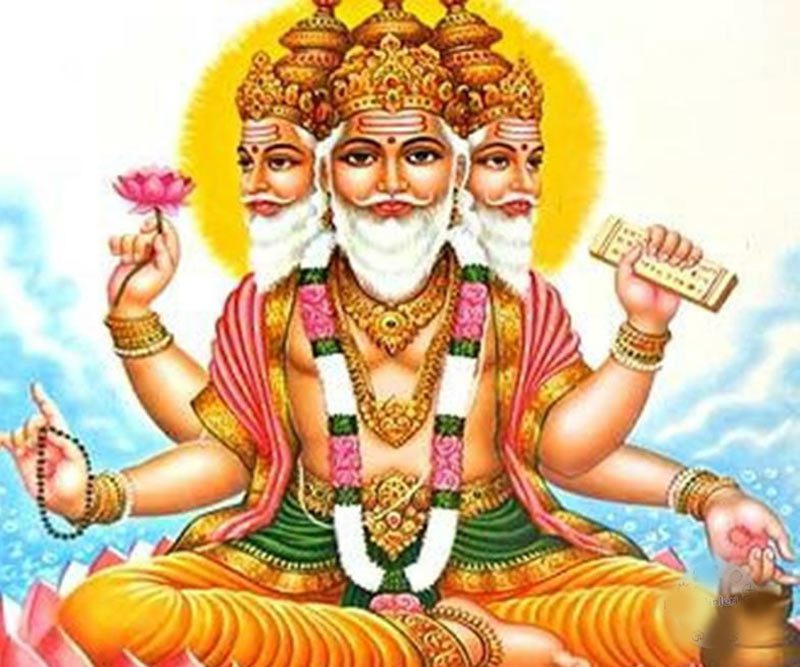 Brahma as depicted in Hinduism