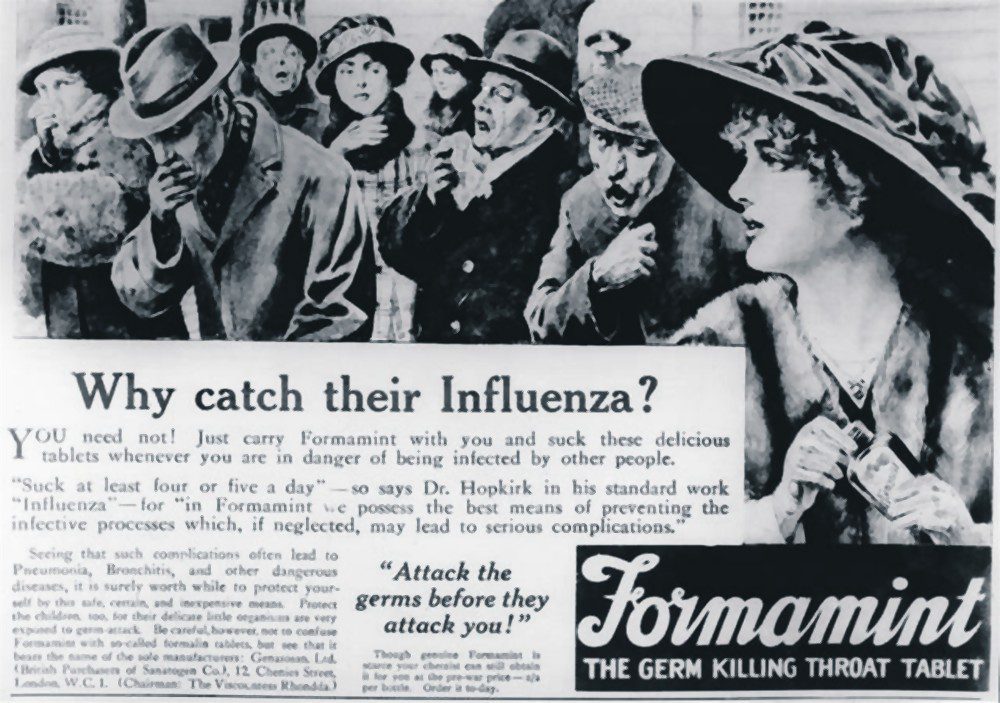 Newspaper clipping during Spanish Flu