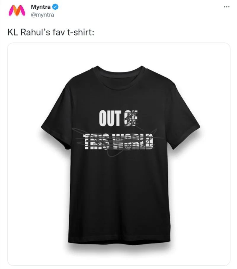 Myntra tolling K L Rahul